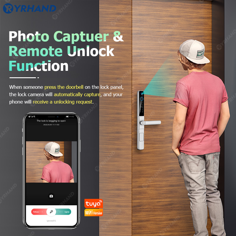 Yrhand ip66 keyless olho de ga - Smart Garden Door Lock avaliação e preço
