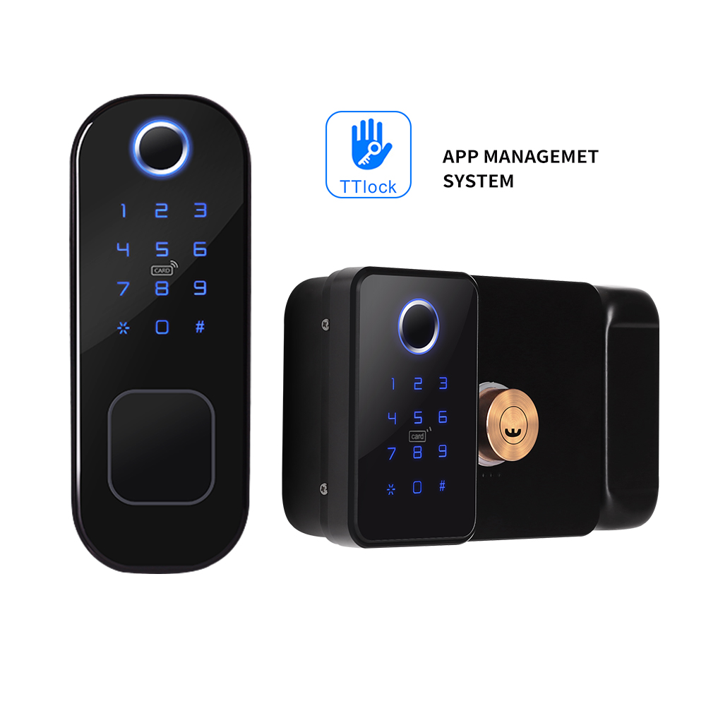Dual Side Fingerprint Rim Lock - Smart Garden Door Lock avaliação e preço