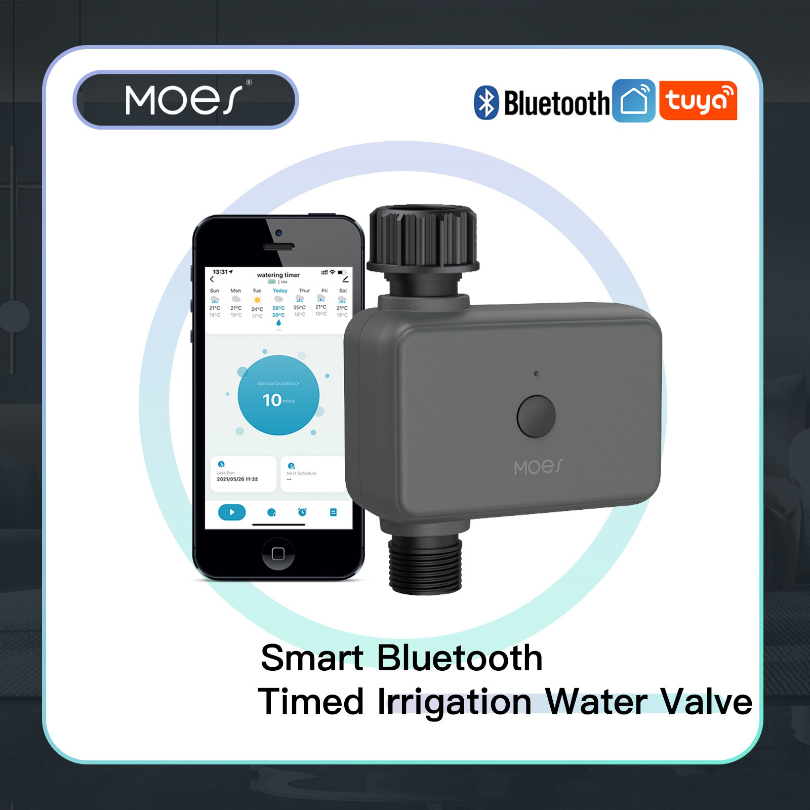 Moes Smart Tuya Bluetooth Wate - Smart Garden Water avaliação e preço