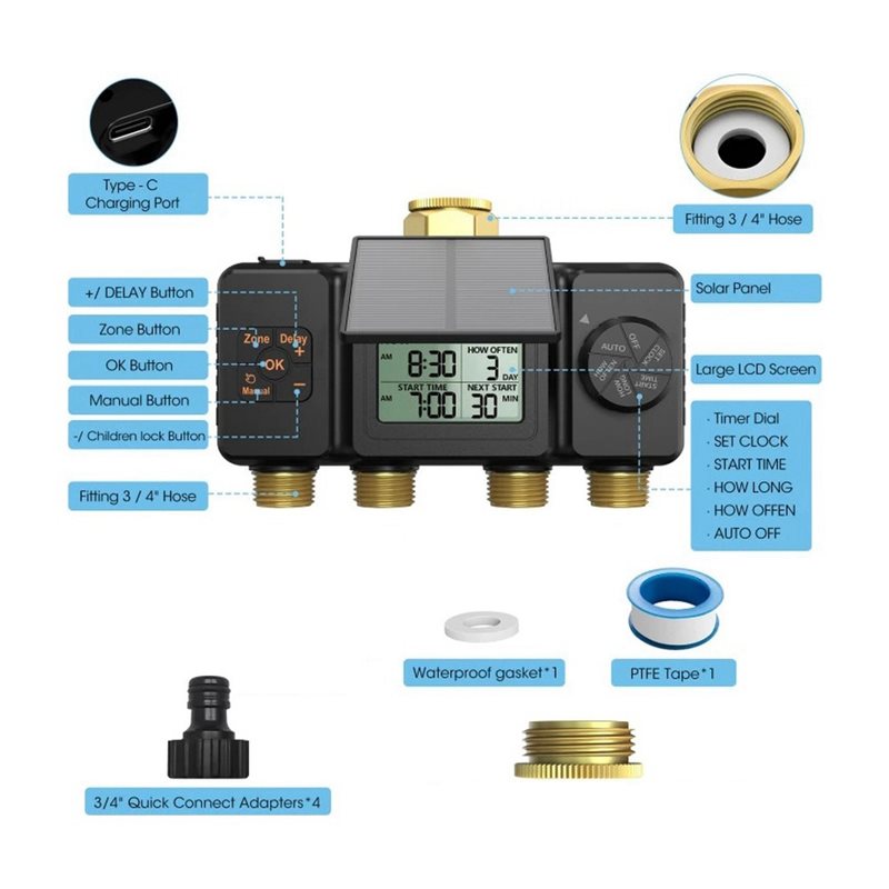 AB42-Temporizador de Irrigação - Smart Garden Tap Timer avaliação e preço