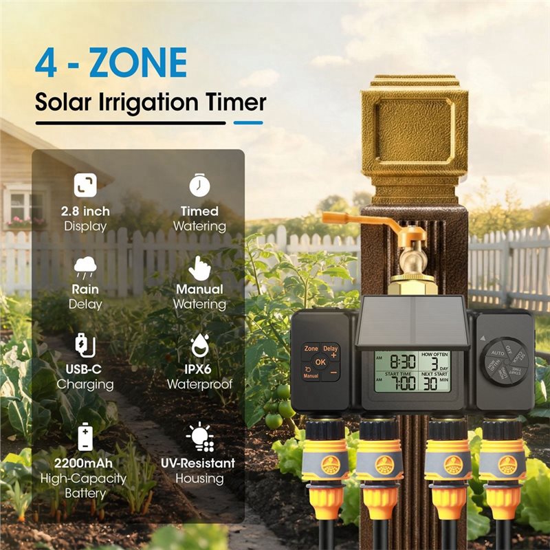 Temporizador de irrigação sola - Smart Garden Tap Timer avaliação e preço