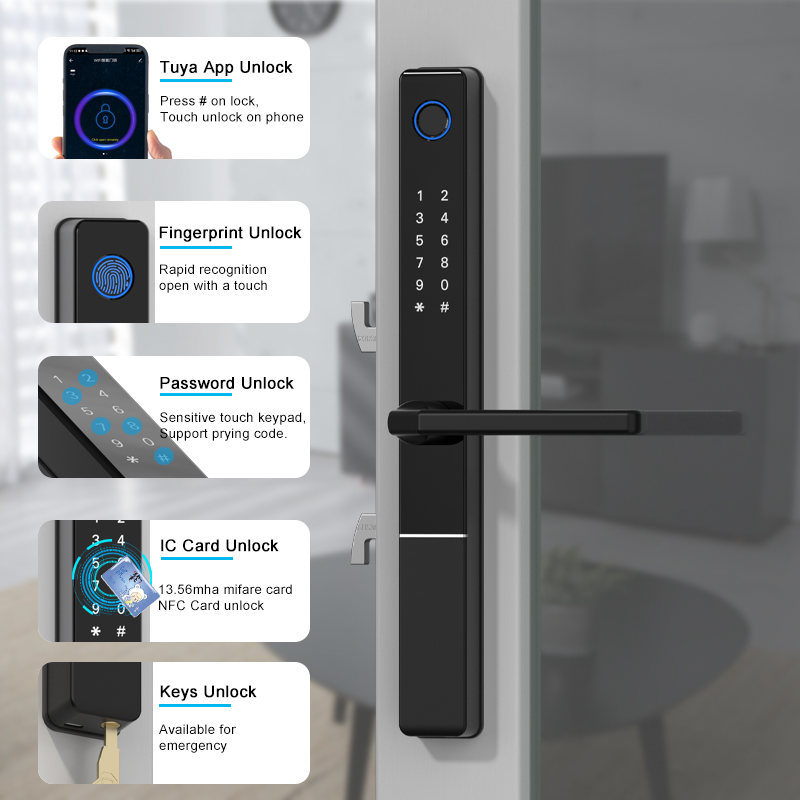 Euro 92/85/72mm Tuya wifi Smar - Smart Garden Door Lock avaliação e preço